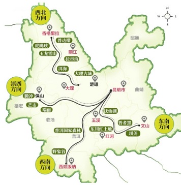 云南旅游攻略自由行地图