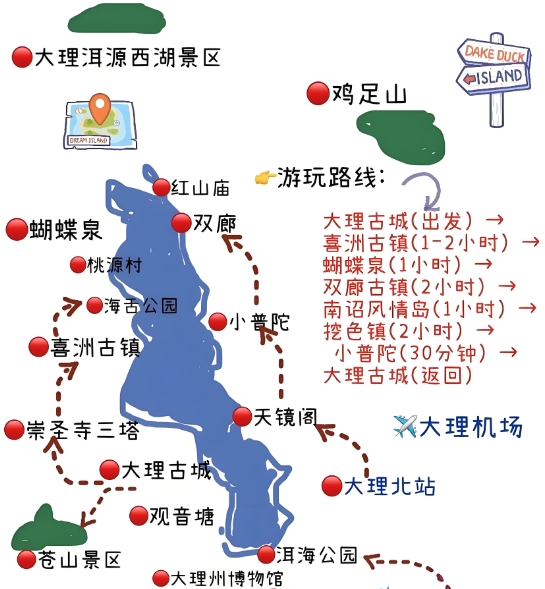 大理旅游地图